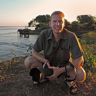 Lower Zambezi - Stefan with elephants